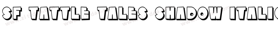 SF Tattle Tales Shadow Italic字体转换